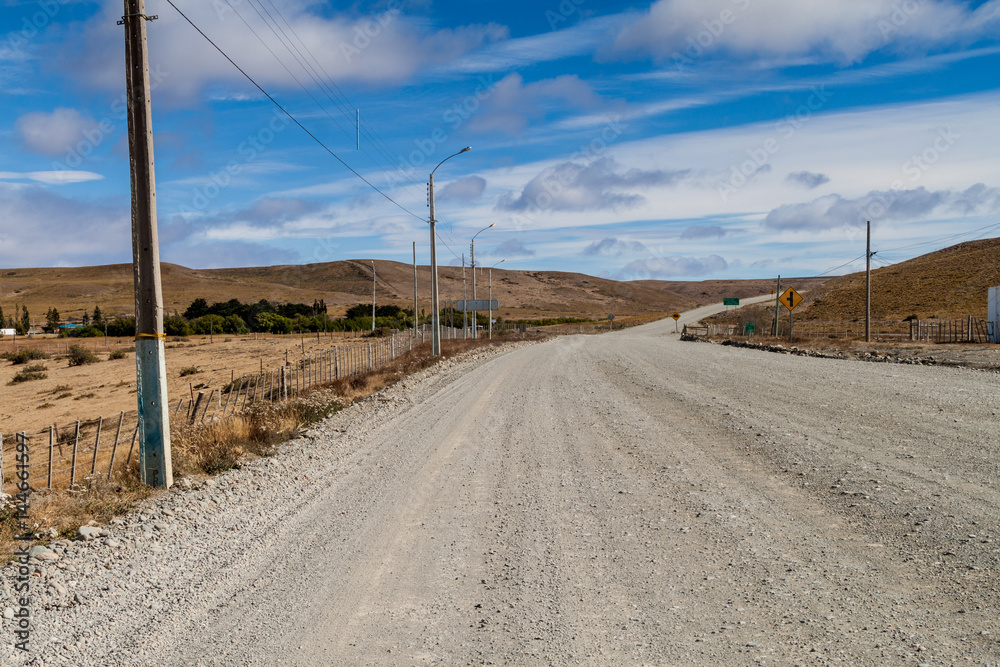 Dirt road in southern Patagonia, Chile