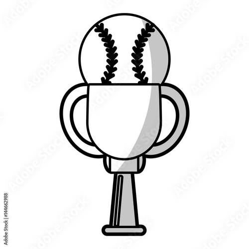 baseball winner cup prize - shadow vector illustration eps 10