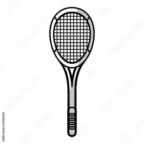 racket tennis equipment - shadow vector illustration eps 10 © Jemastock