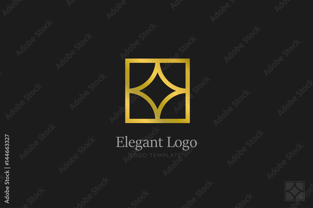 Minimalistic Elegant Logo. Luxury emblem template Minimalistic Elegant Logo. Luxury emblem template