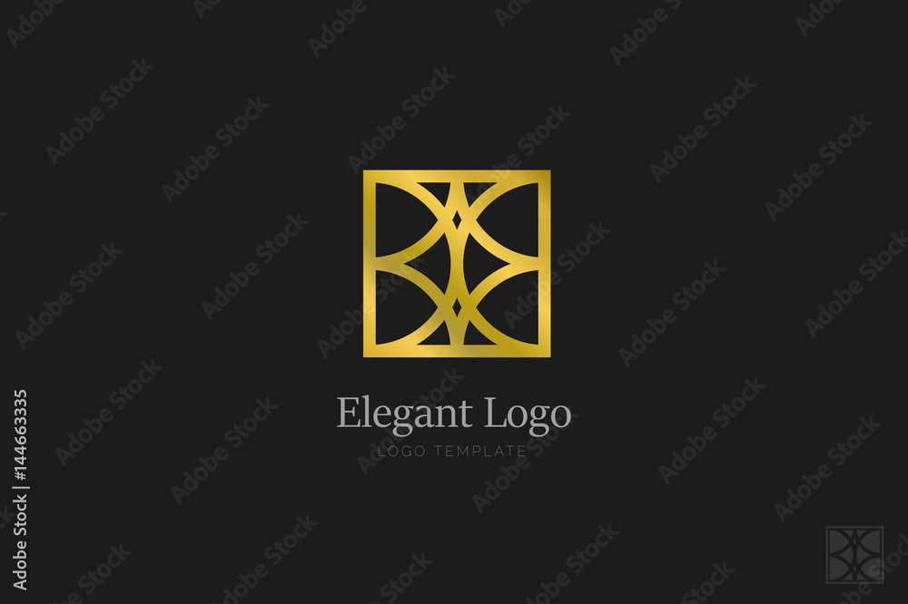 Minimalistic Elegant Logo. Luxury emblem template Minimalistic Elegant Logo. Luxury emblem template