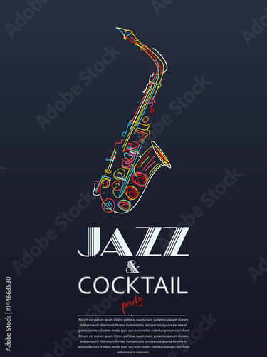 Jazz and cocktail party poster
