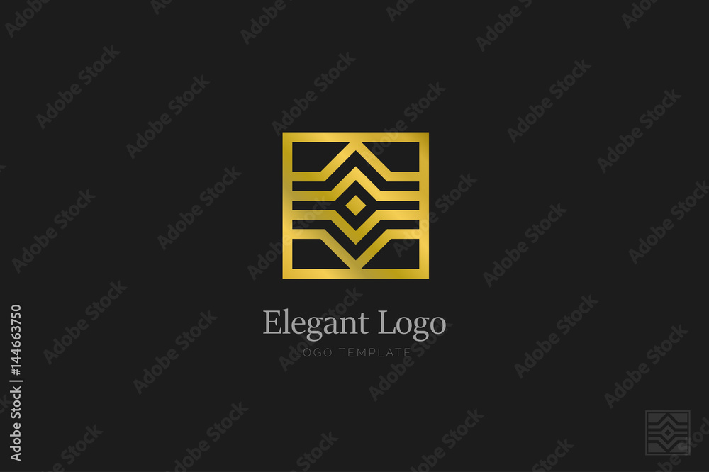 Fototapeta premium Minimalistic Elegant Logo. Luxury emblem template
