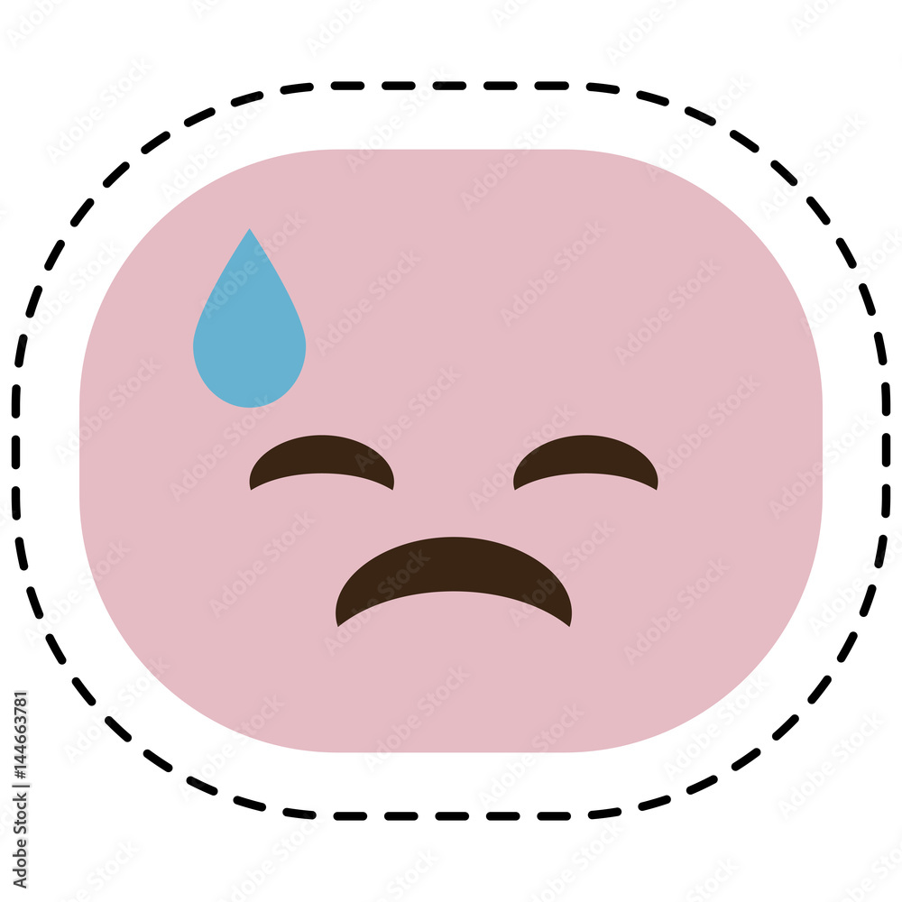 sad cartoon face icon over white background. colorful design. vector illustration sad cartoon face icon over white background. colorful design. vector illustration