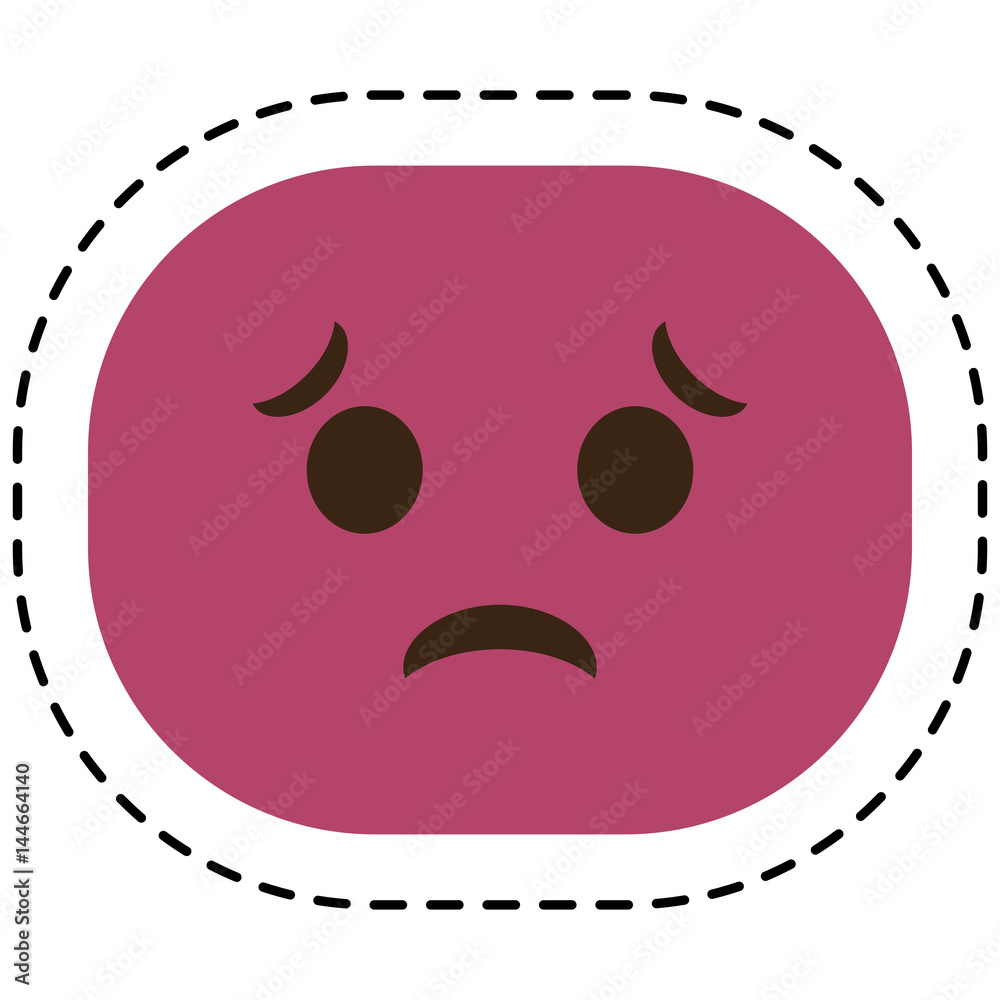 sad cartoon face icon over white background. colorful design. vector illustration sad cartoon face icon over white background. colorful design. vector illustration