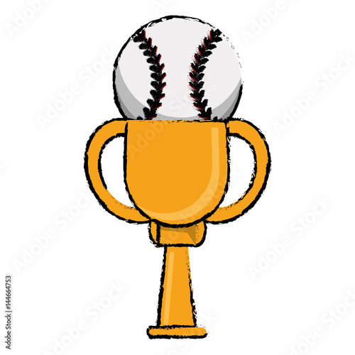 baseball award cup sport win vector illustration eps 10