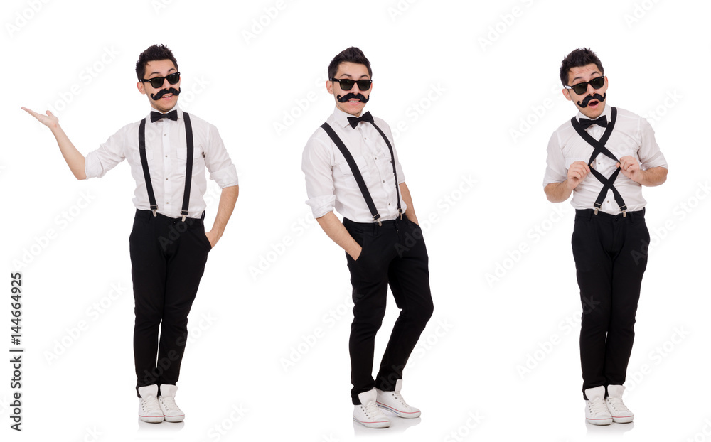 Young positive man isolated on white Young positive man isolated on white