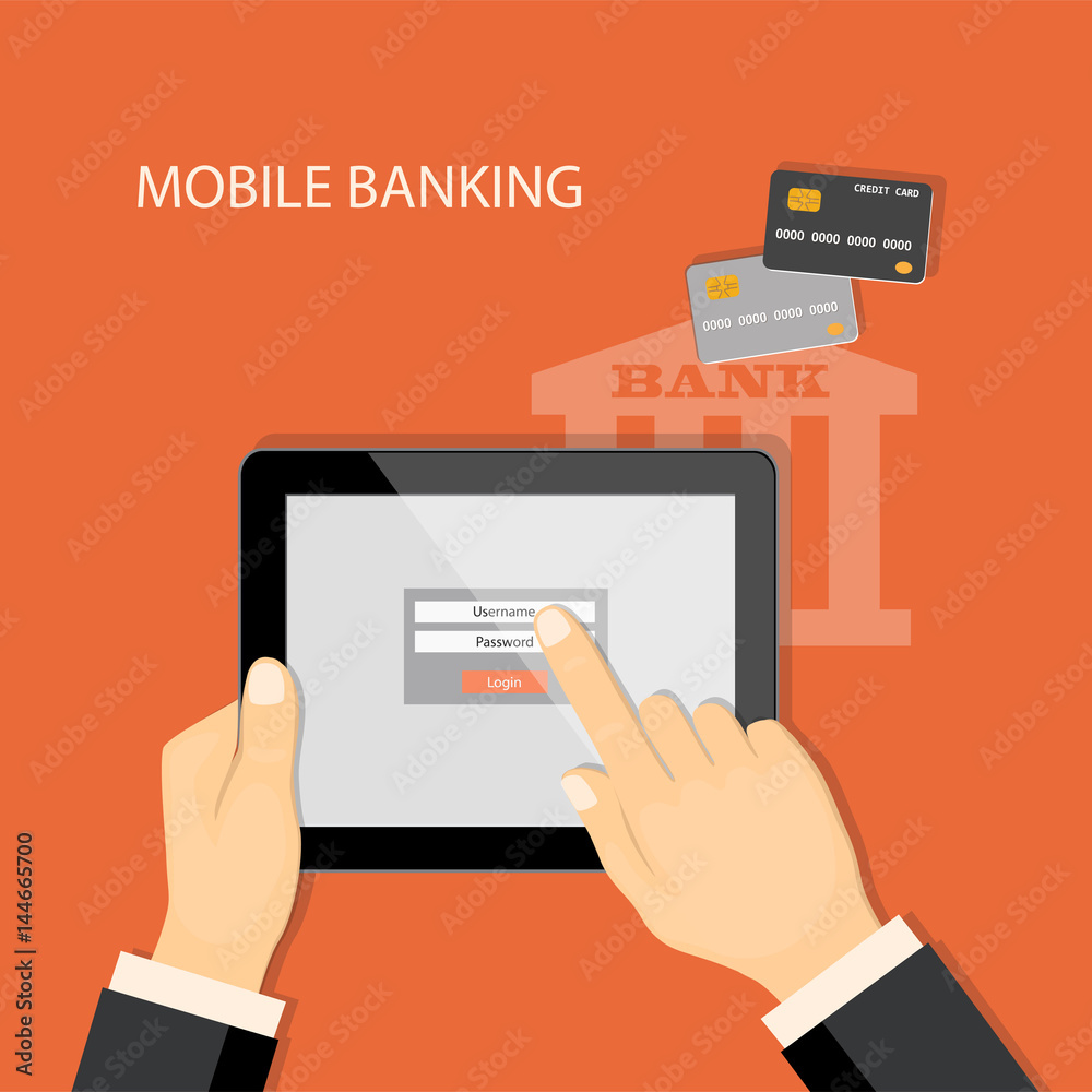 banking virtual with tablet and credit cards banking virtual with tablet and credit cards