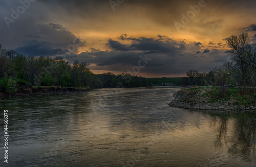 Spring storm over the Des Moines river © DavidMohn