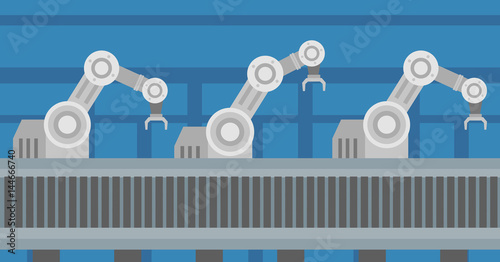 Automated robotic conveyor belt.