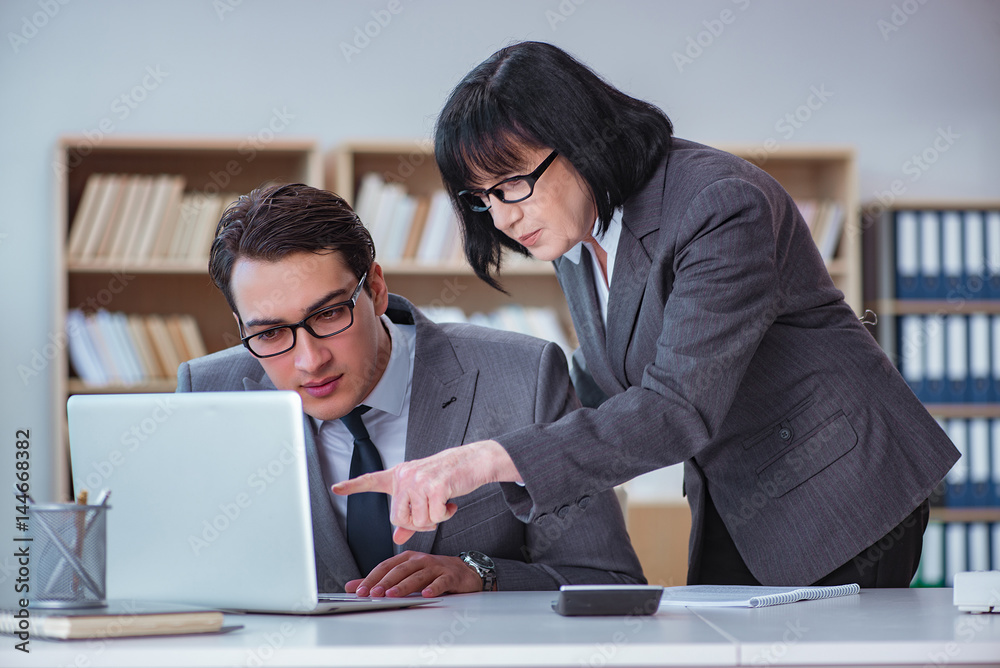 Businesspeople having business discussion in office Businesspeople having business discussion in office