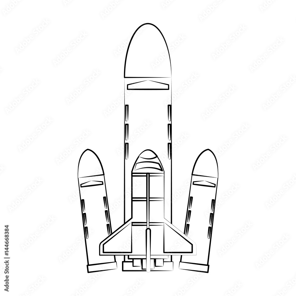 Rocket icon. Spaceship aircraft start up and shuttle theme. Isolated design. Vector illustration Rocket icon. Spaceship aircraft start up and shuttle theme. Isolated design. Vector illustration