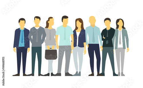 Eight people in line group people.