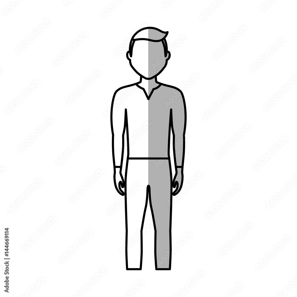 man standing cartoon icon over white background. vector illustration man standing cartoon icon over white background. vector illustration