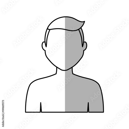 Wallpaper Mural man cartoon icon over white background. vector illustration Torontodigital.ca