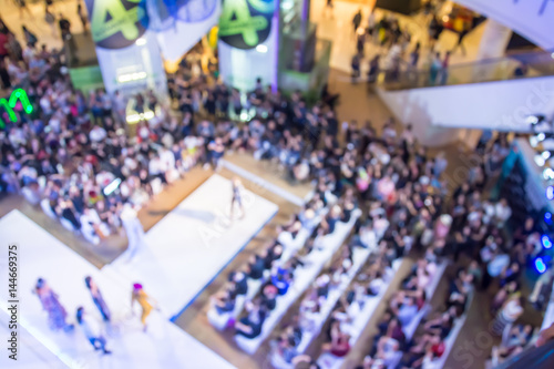  blur image of fashion runway out of focus