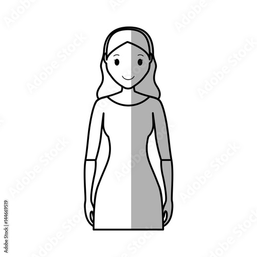 woman cartoon icon over white background. vector illustration