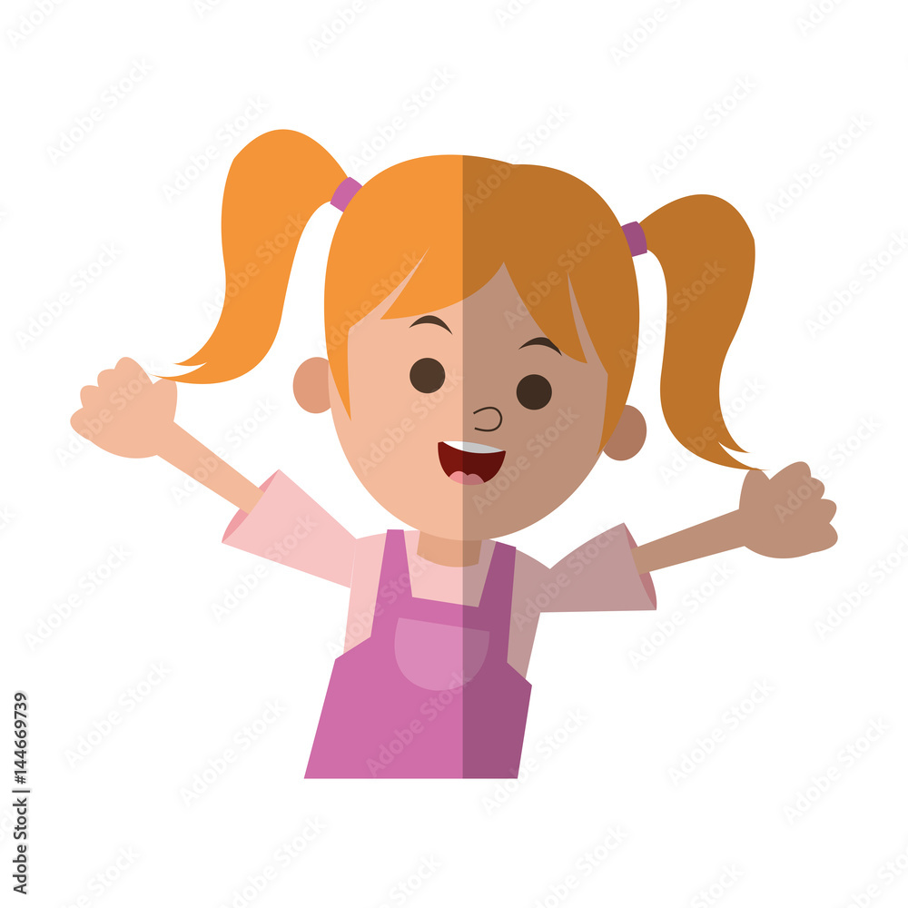 Girl cartoon icon. Kid childhood little and people theme. Isolated design. Vector illustration Girl cartoon icon. Kid childhood little and people theme. Isolated design. Vector illustration