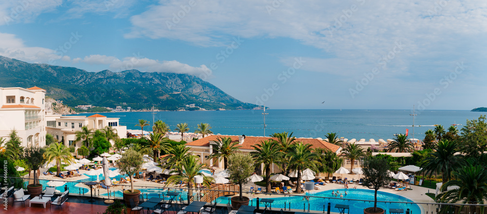 Hotel Splendid in Budva, Montenegro. A chic hotel for the rich in the Balkans, the Adriatic Sea.