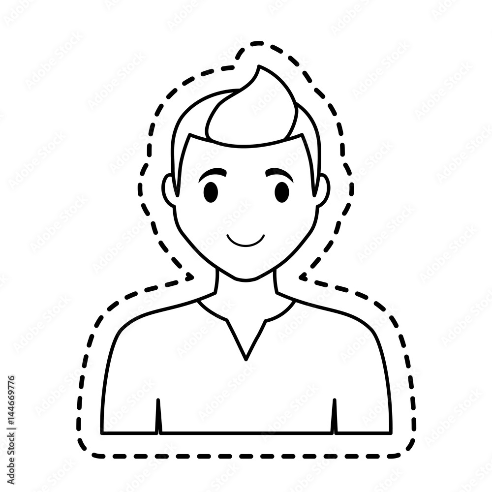 happy man cartoon icon over white background. vector illustration happy man cartoon icon over white background. vector illustration