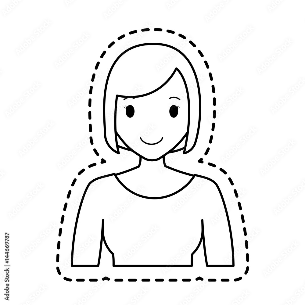 happy woman cartoon icon over white background. vector illustration happy woman cartoon icon over white background. vector illustration