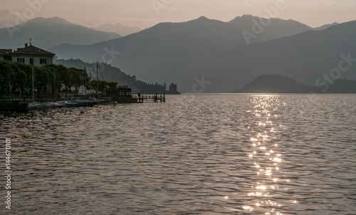 Lake Como - early morning in summer season.