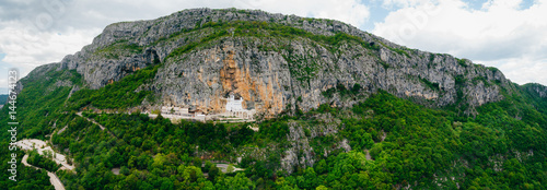 Ostrog monastery in Montenegro. The unique monastery in the rock.
