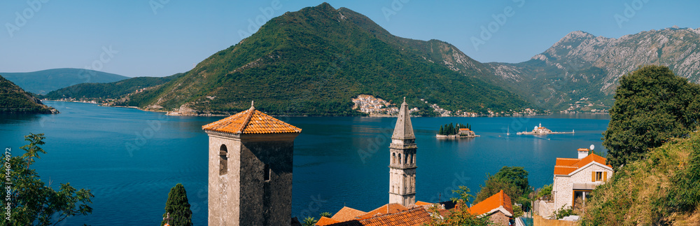 The island of Gospa od Skrpela, Kotor Bay, Montenegro.