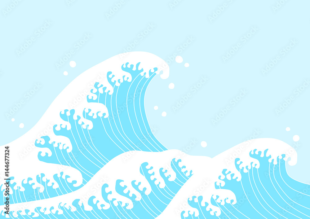 波 和風 イラスト Stock ベクター Adobe Stock