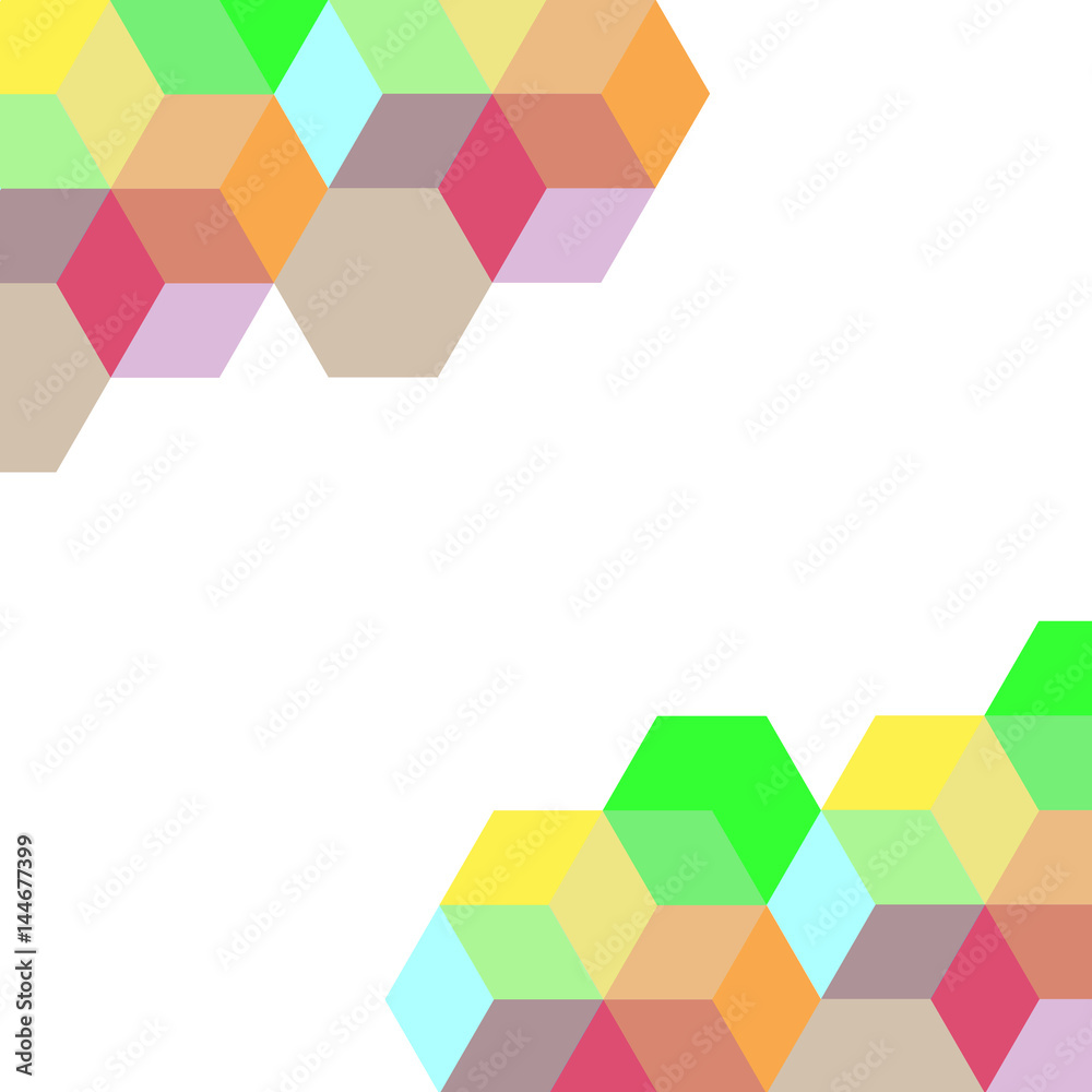 Abstract colorful geometric on white background Abstract colorful geometric on white background