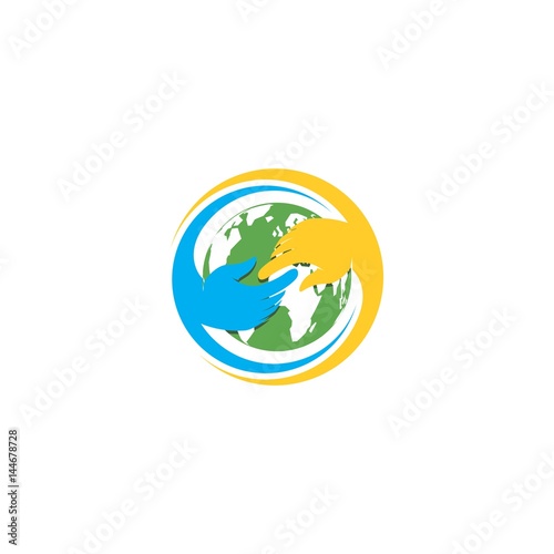 abstract earth care logo design
