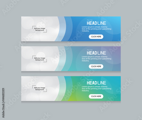 abstract web banner design template photo