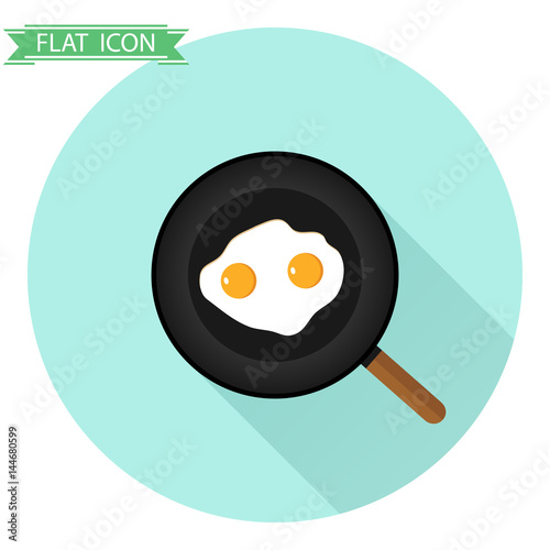 Fried eggs in a frying pan