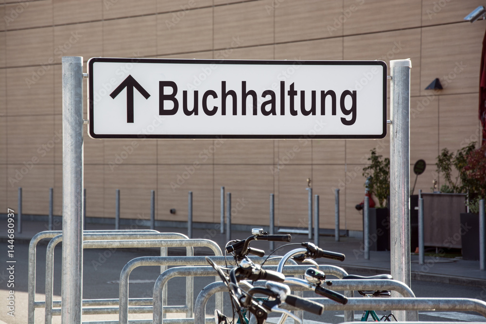 Obraz premium Schild 171 - Buchhaltung