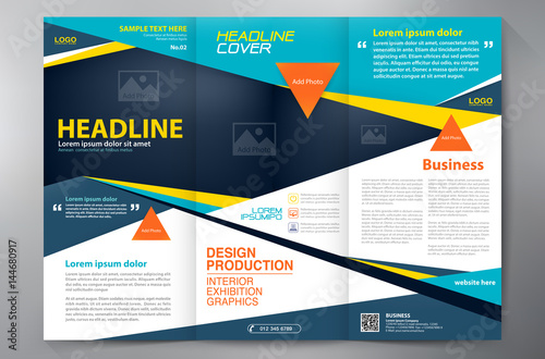 Brochure 3 fold flyer design a4 template.