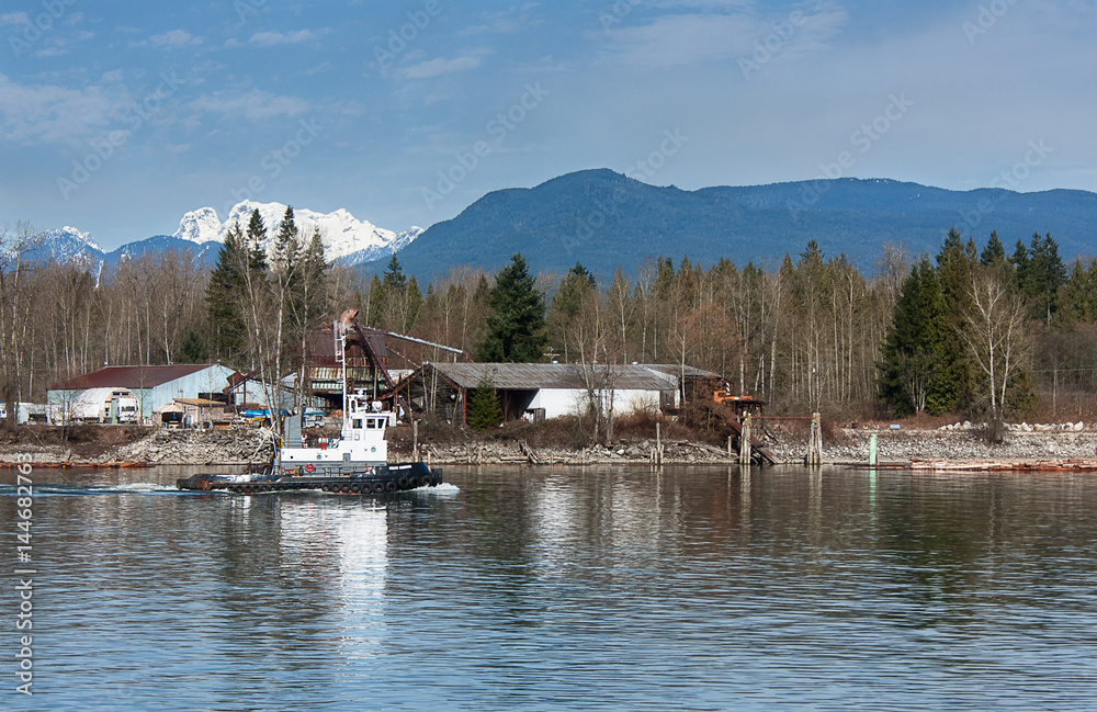 Tub Boat on the River