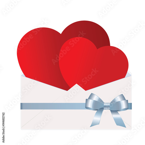 Red heart in envelope gift