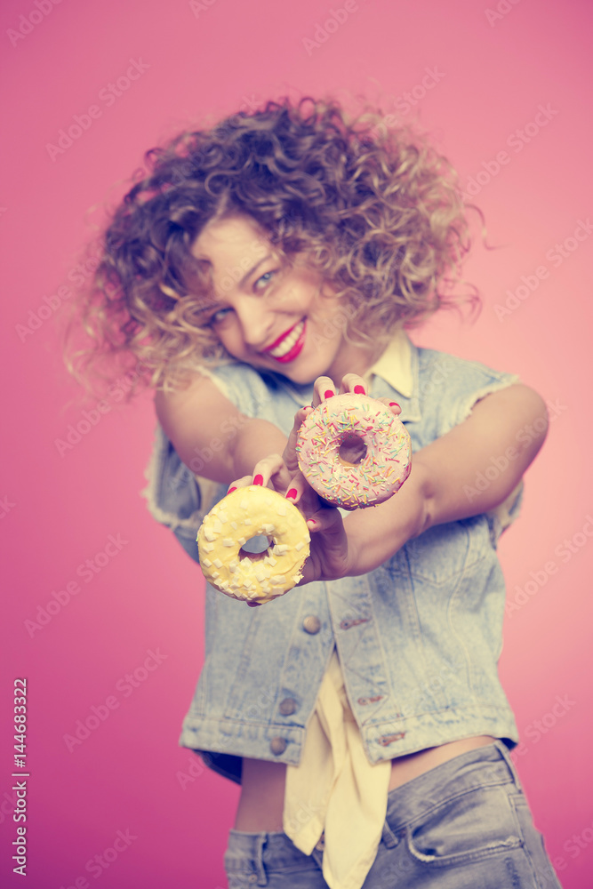 she dances with donuts
