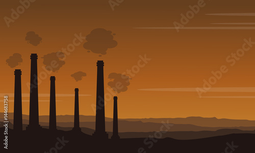 Bad environment pollution industry background