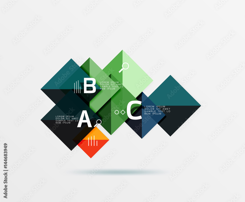 Geometric abstract background with option infographic Geometric abstract background with option infographic