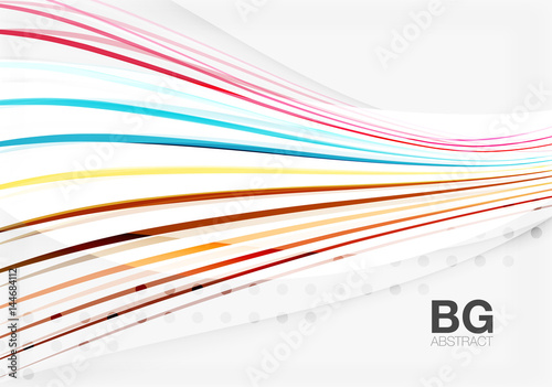 Colorful vector stripes on grey
