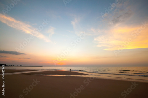 After sunset on the beach