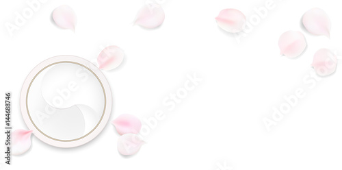 White cream cosmetics vector illustration