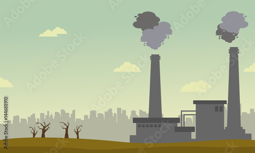 Collection of pollution industry background