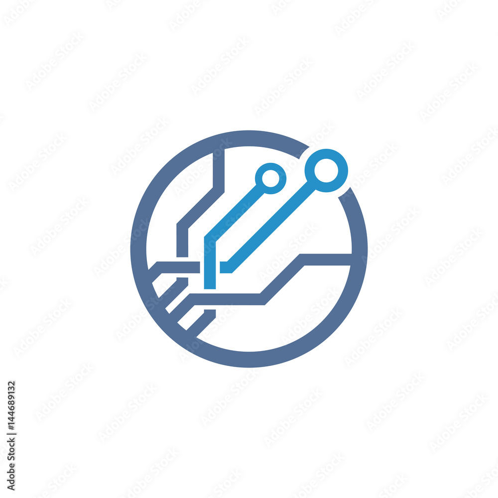 Circuit tech element. Electronics icon. Circuit tech element. Electronics icon.