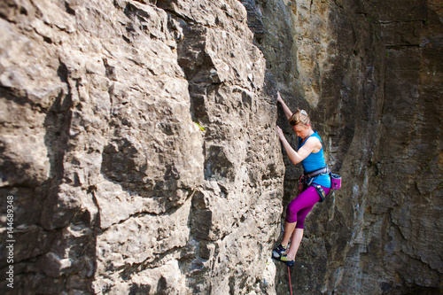 girl rock climber..