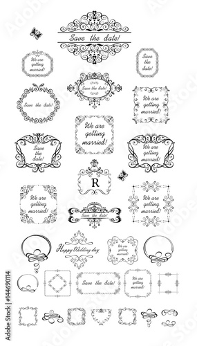 Beautiful wedding vintage frames