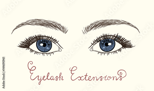 Sketched vector eyes