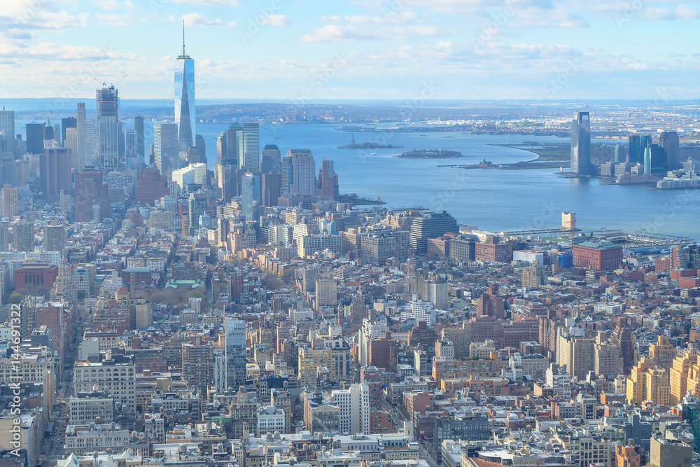 Obraz premium Manhattan downtown skyline ,New York ,USA