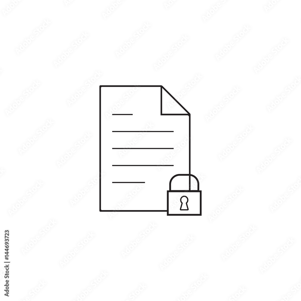 lock file vector icon lock file vector icon